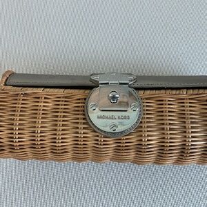 Michael Kors rattan clutch